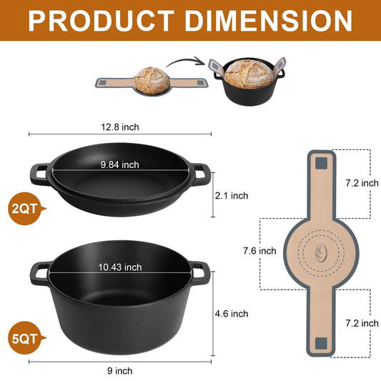 Pre Seasoned Cast Iron Dutch Oven