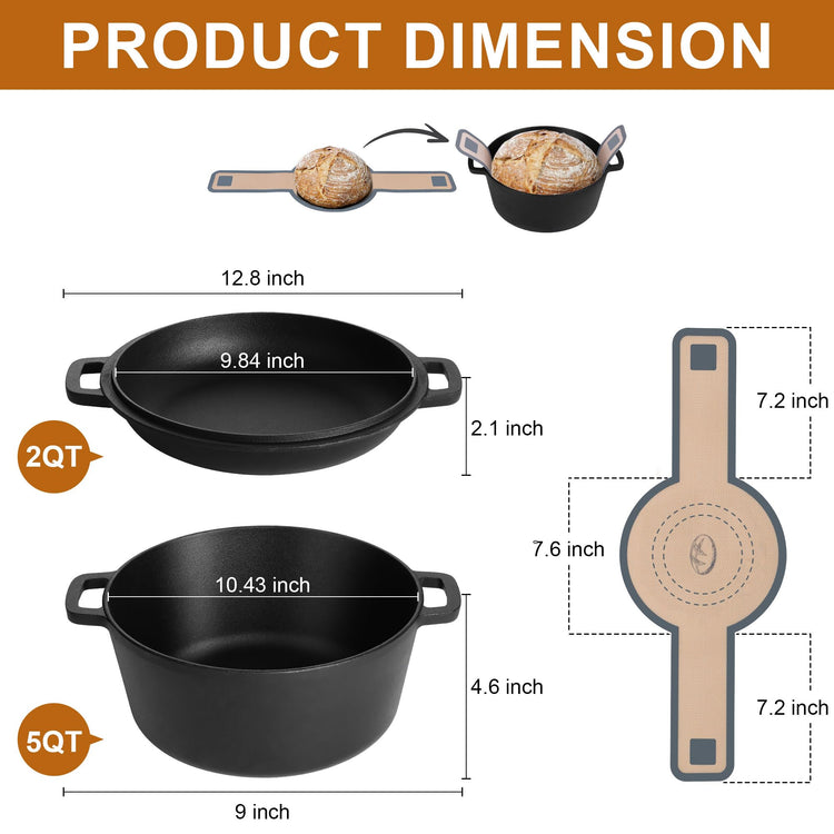Pre Seasoned Cast Iron Dutch Oven