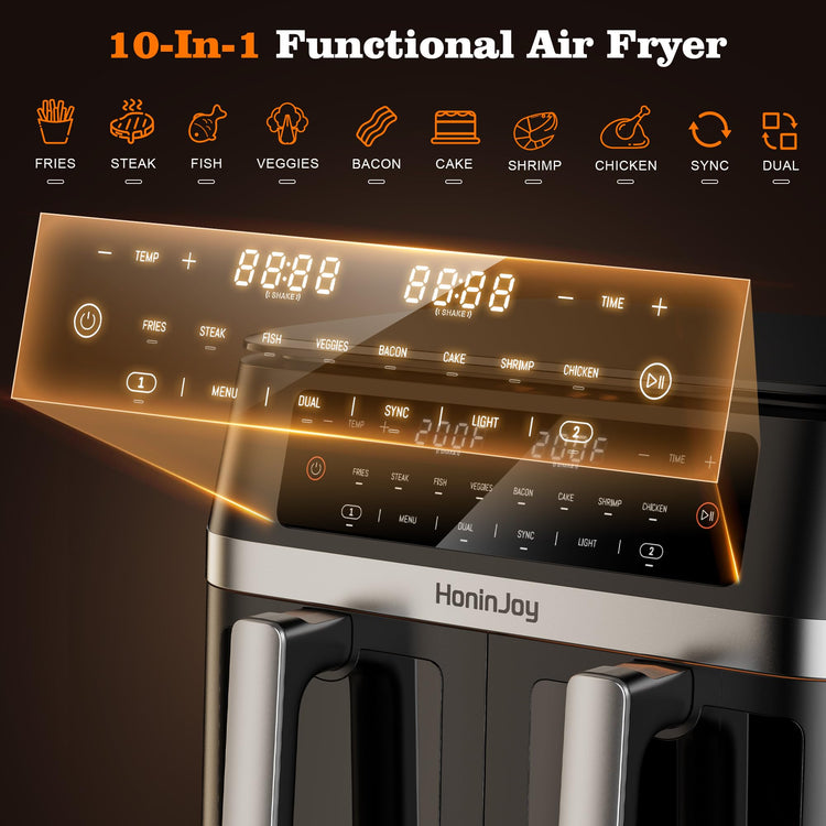 12QT Large Dual Basket Air Fryer 12
