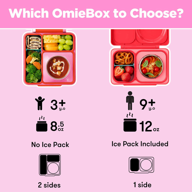 OmieBox Kids Insulated Leakproof Bento Lunch Box with Food Jar