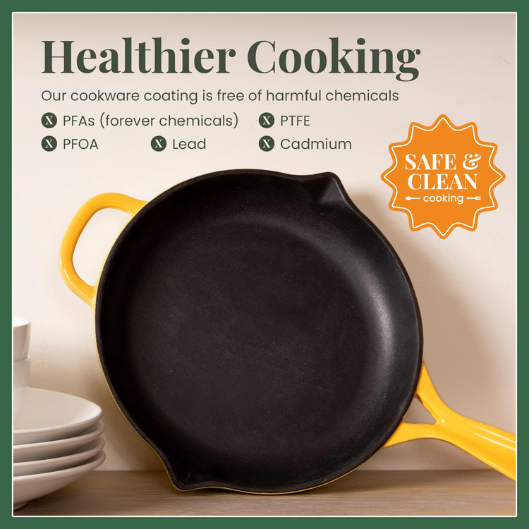 Enameled Cast Iron Skillet