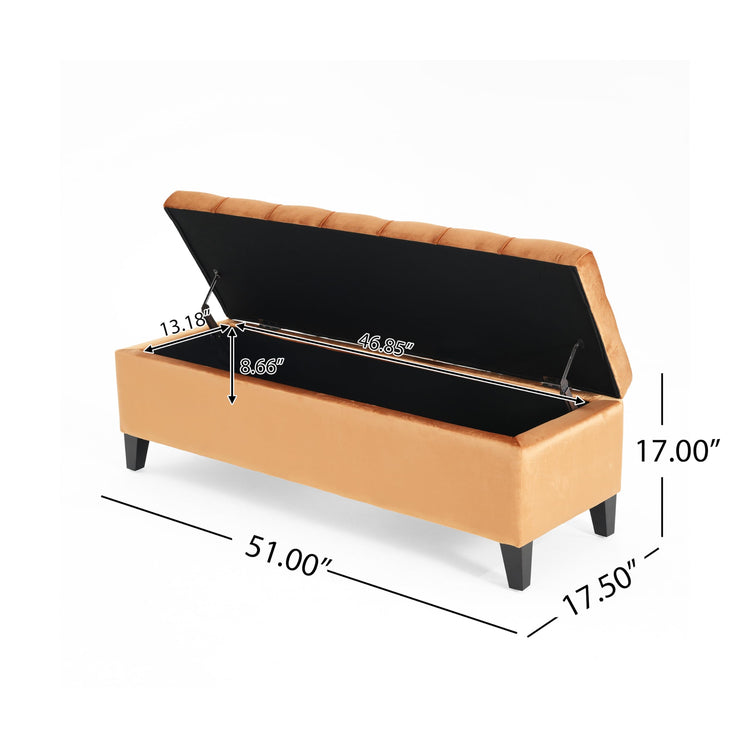 Gloust Velvet Storage Ottoman