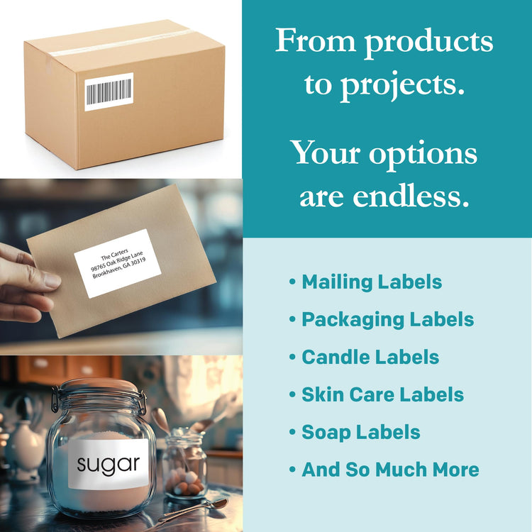 White Sticker Shipping (4000 Count)