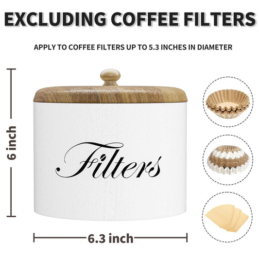 Wooden Coffee Filter Holder with Lid