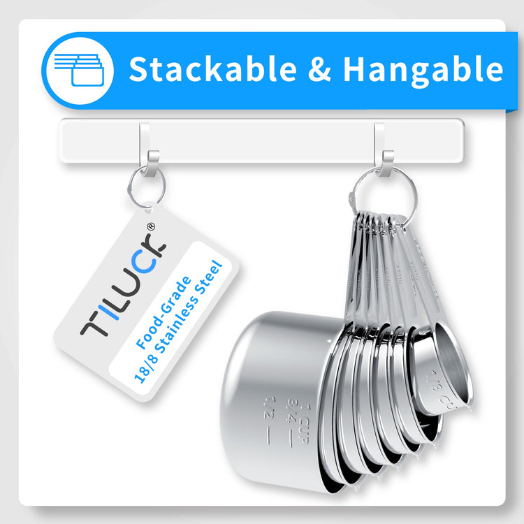 Stainless Steel Measuring Cups & Spoons Set (11 Count)