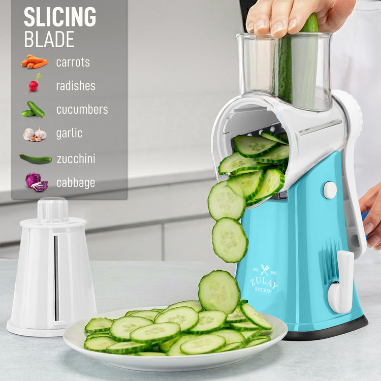 Rotary Cheese Grater 5 Blade Cheese Shredder