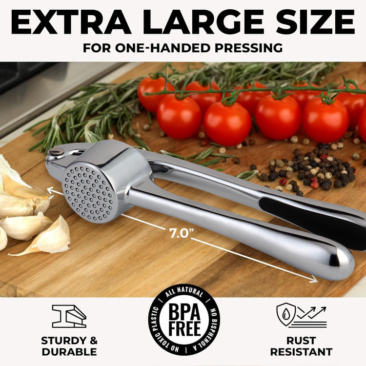 Large Premium Garlic Press Set