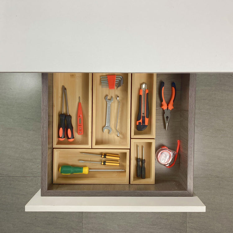 bamboo drawer organizer Set