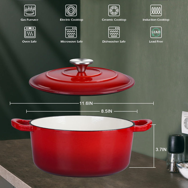 3QT Dutch Oven Pot with Lid