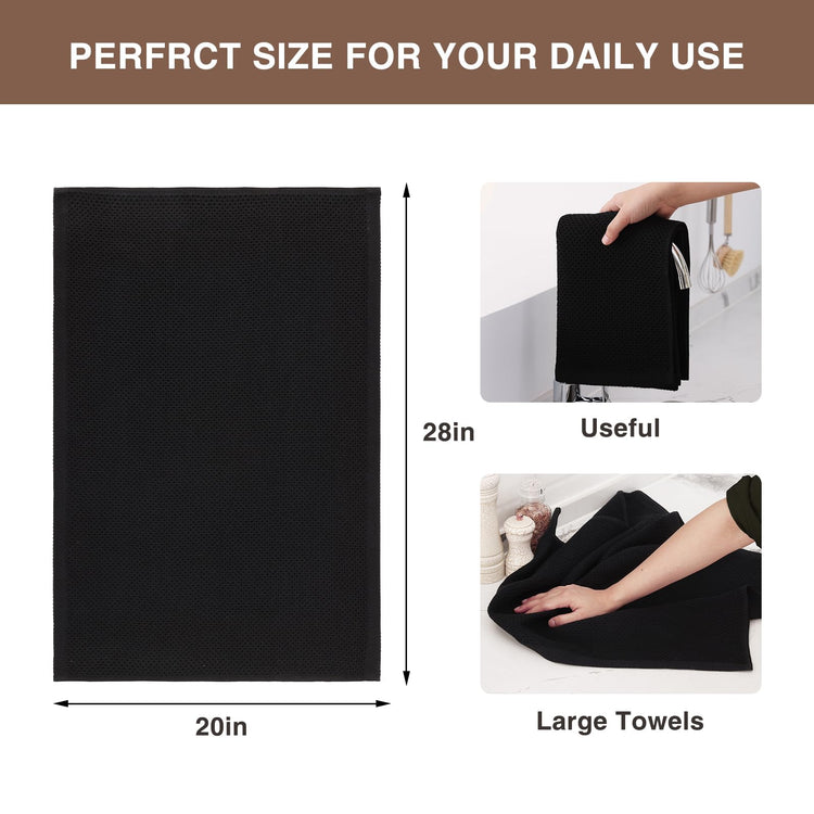 100% Cotton Oversized Waffle Weave Kitchen Towels 8 (8 Count)