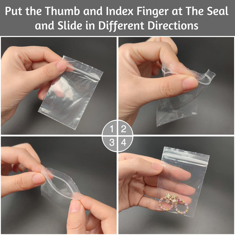 600Pcs 2"x 3" Clear Plastic Zip Bags