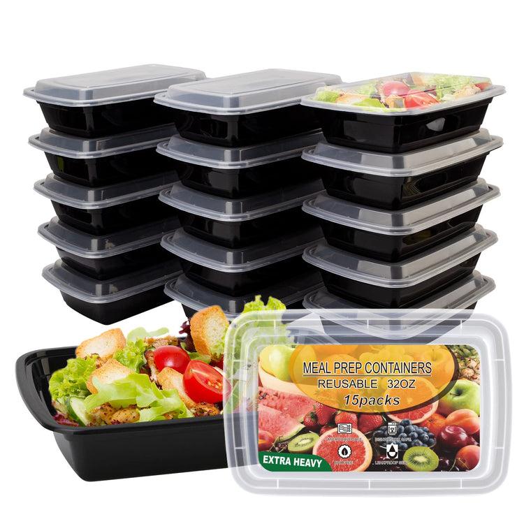 15 Pack Meal Prep Containers 32oz (15 Count)