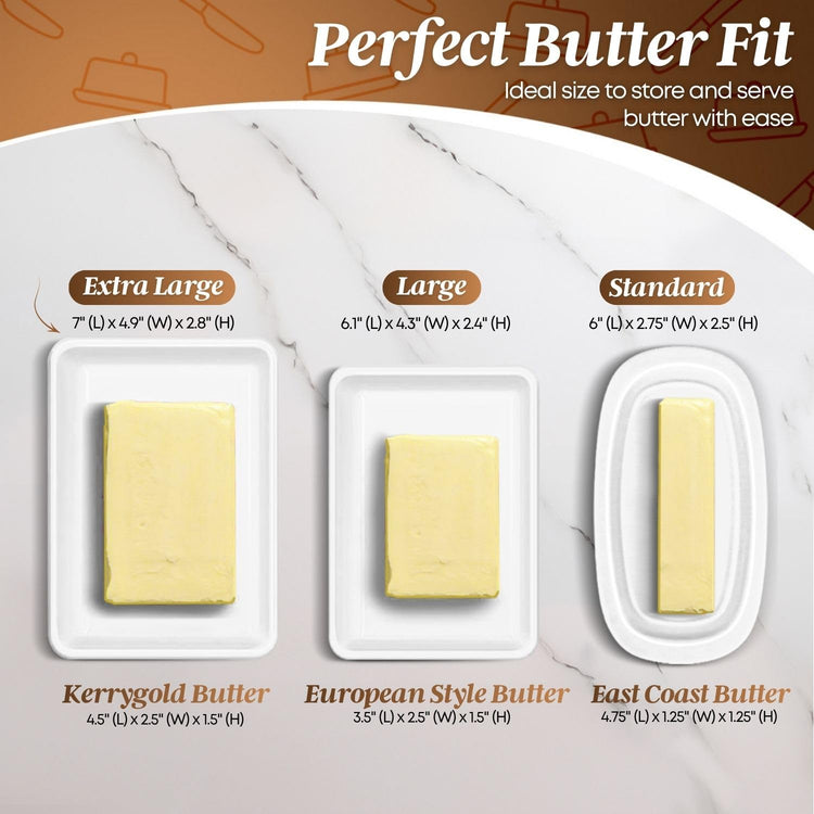 Extra Large Ceramic Butter Dish with Lid