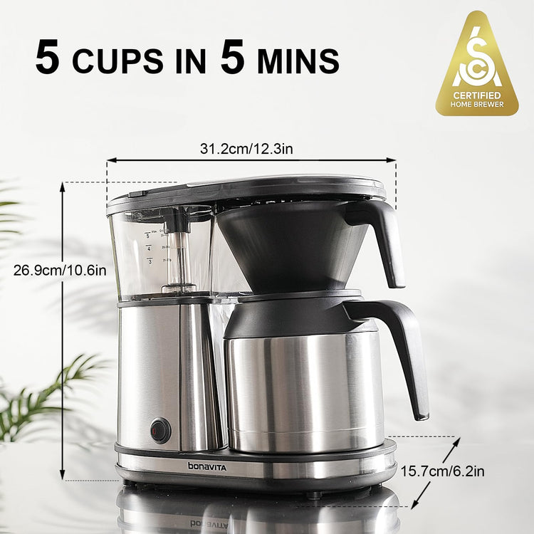 5 Cup Drip Coffee Maker Machine