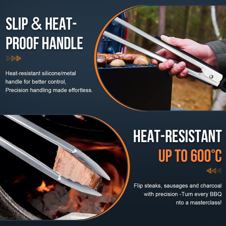 Grill Tongs 17 Inch Extra Long BBQ Tongs