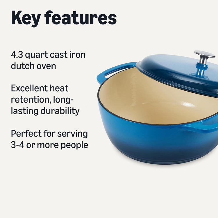 Enameled Cast Iron Dutch Oven Pot with Lid