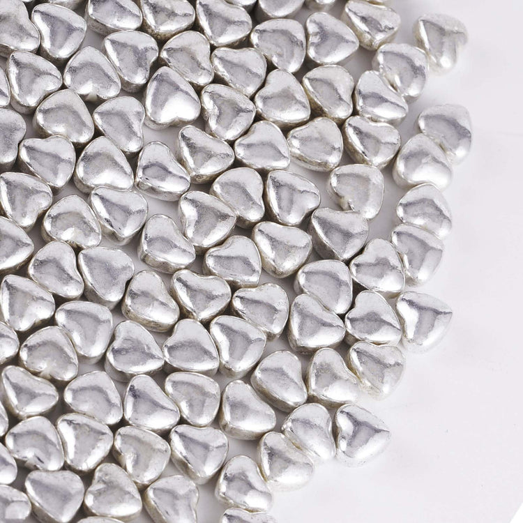 Silver Heart Shapes Sprinkles (4.58 Ounce)