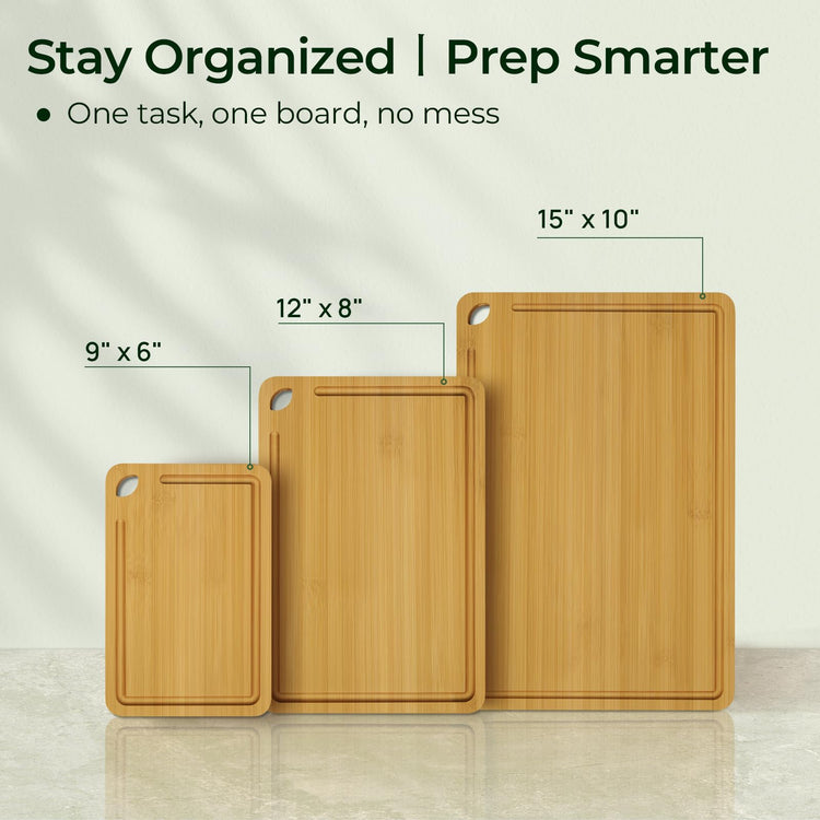 Bamboo Cutting Board (3 Count)