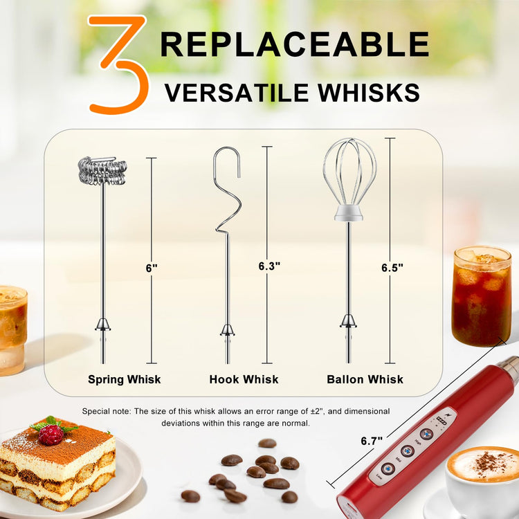 Handheld Milk Frother Wand for Coffee