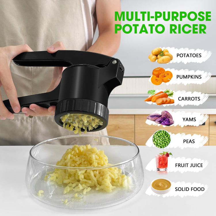 Potato Ricer Potato Masher for Potatoes with 3 Interchangeable Discs