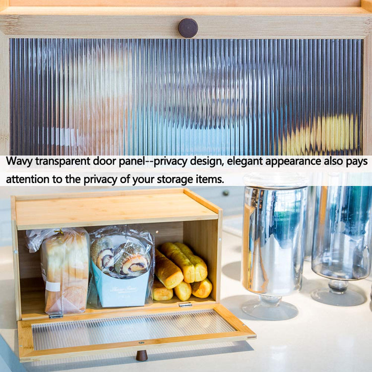 Bamboo Bread Box for Kitchen Counter