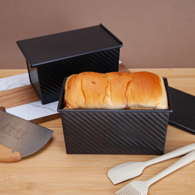 2 Pack 1 LB Pullman Loaf Pan with Lid (2 Count)