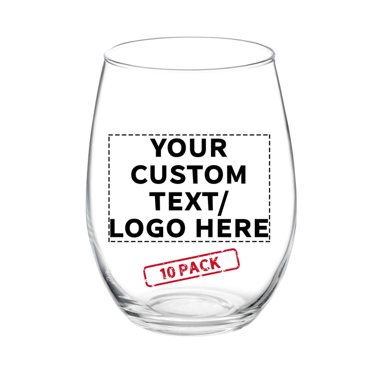10 ARC Stemless Wine Glasses Set (10 Count)