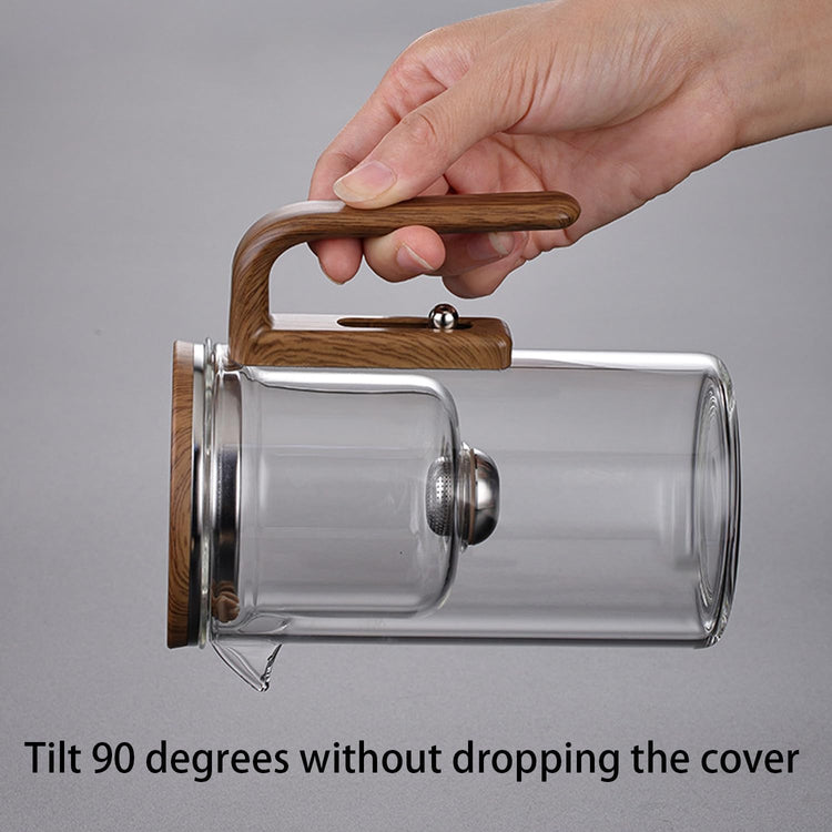 Enchanti Tea Pot, Witchcraft Magic Glass Teapot with Infuser Strainer and Lid for Loose Leaf Tea Herbal, Magnetic Water Separation Tea Maker Kettle Clear Enchantipot (800ml)