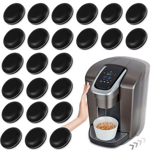 Appliance Sliders for Kitchen Black 24 PCS Self (24 Count)