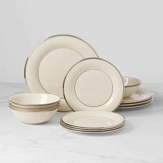 Lenox 896065 Solitaire 12-Piece Dinnerware Set, Service for 4