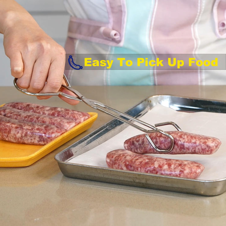 9 Inch Heavy Duty Stainless Steel Kitchen Tongs