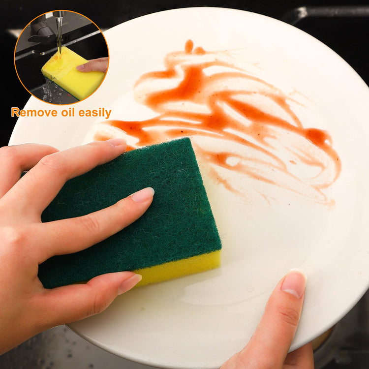 50 Pcs Individually Wrapped Sponges for Airbnb Apartment Green (50 Count)