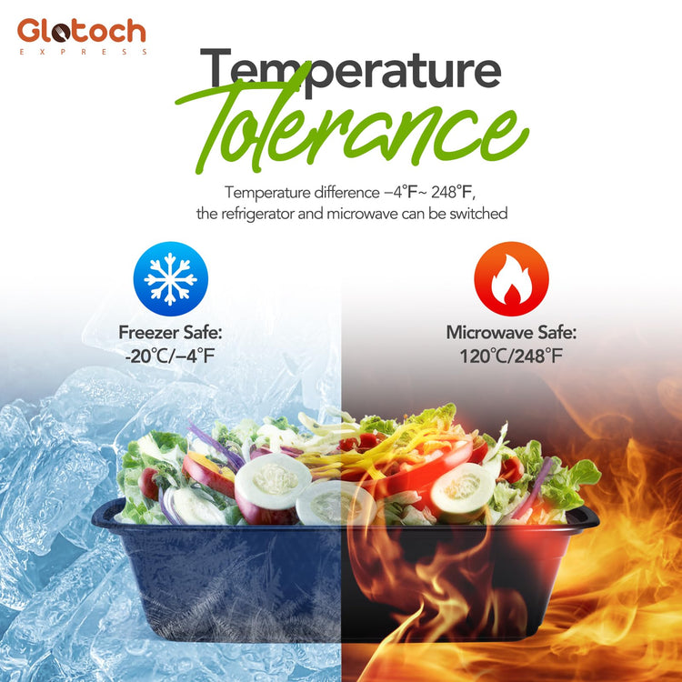 Glotoch Meal Prep Containers with Lids (10 Count)