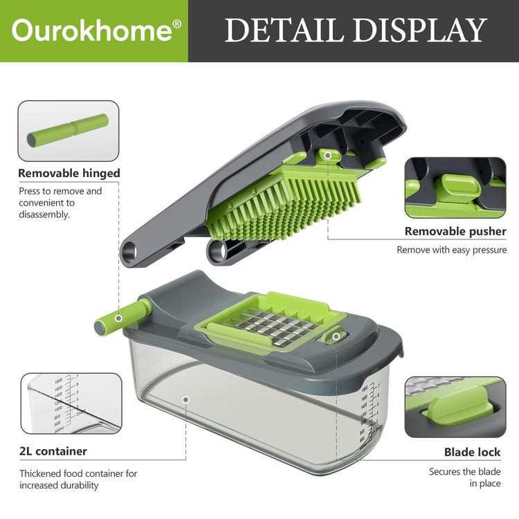 Vegetable Chopper Cutter with Container (2 Count (Blade))