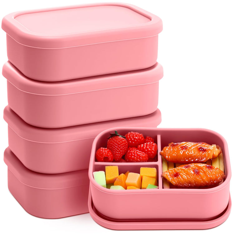 4 Pcs Silicone Bento Box (4 Count)