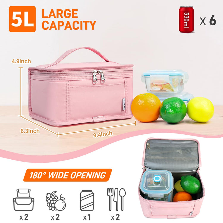 NOL Small Lunch Bag Mini Lunch Box Insulated Lunch Bag for Men