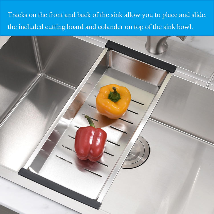 33 Inch Drop In Kitchen Sink Workstation