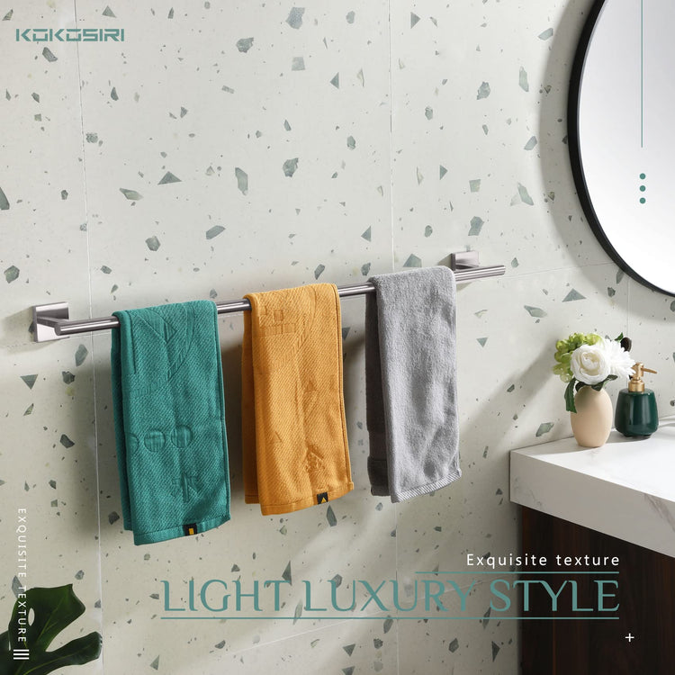 Towel Holder Bathroom Accessory Towel Bar for Bath Kitchen Necklace Holder 32 Inch Brushed Nickel Stainless Steel B4005BR