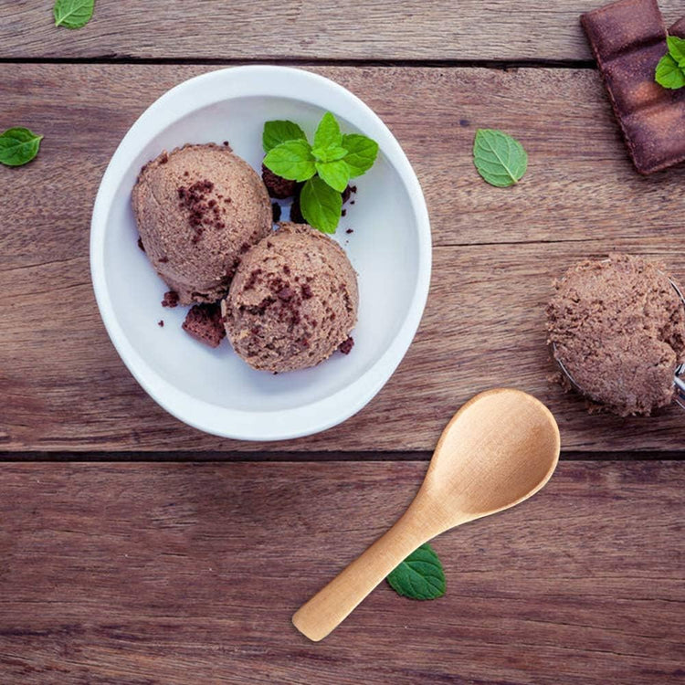 50 Pieces Small Wooden Spoons, Short Handle Mini Condiments Salt Spoons Nature Wooden Honey Teaspoon Coffee Tea Jam Mustard Ice Cream Milk Powder Spices (Natural Wood Color)