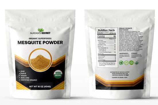 Mesquite Powder USDA Certified Non GMO, Vegan Protein Superfood Natural Fiber - Perfect for Smoothies and Baking 16 Ounces - Nestoria