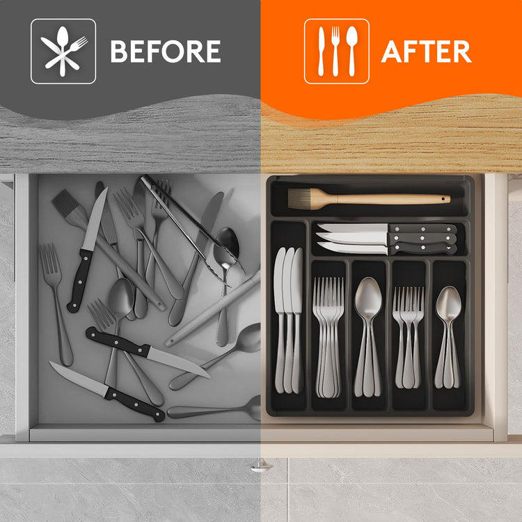 Silverware Drawer Organizer Tray