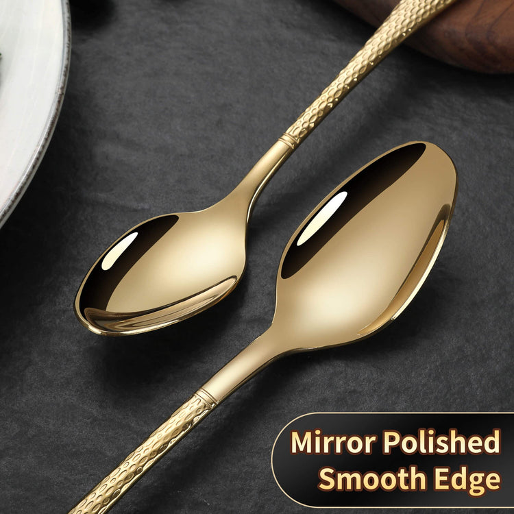Hammered Gold Silverware Set (20 Count)