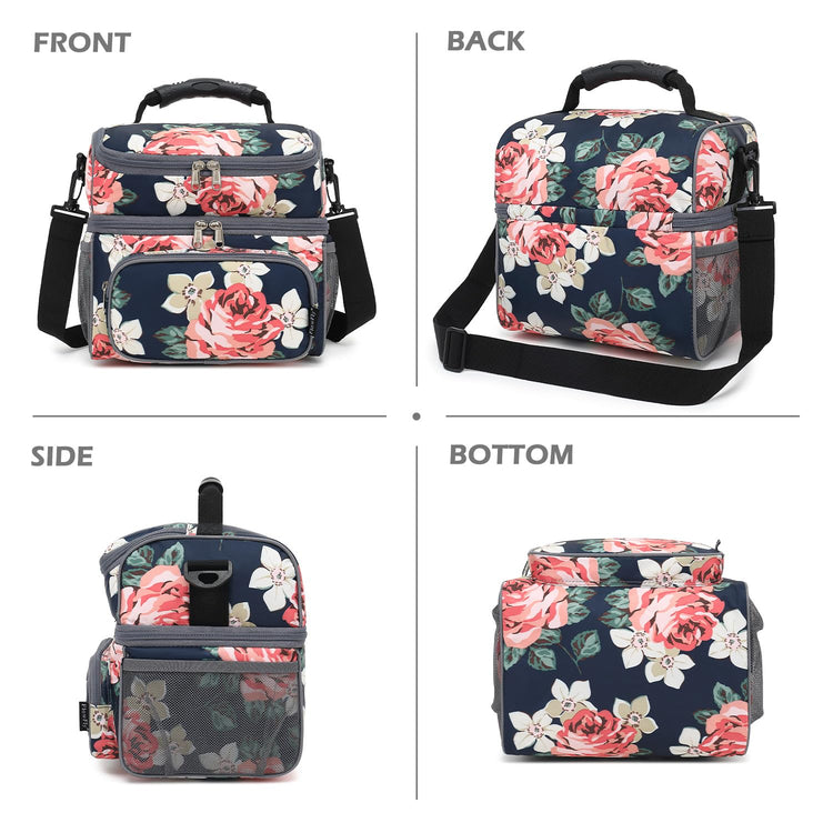 Double Layer Cooler Insulated Lunch Bag Adult Lunch Box Large Tote Bag for Men