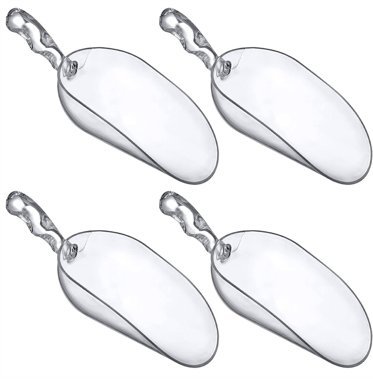 Amazing Abby - Elsa - 24-Ounce Plastic Ice Scoops (Set of 4), Plastic Utility Scoops, BPA-Free, Food-Grade, Shatter-Proof, Good for Kitchen and Restaurant, Perfect for Home and Commercial Use