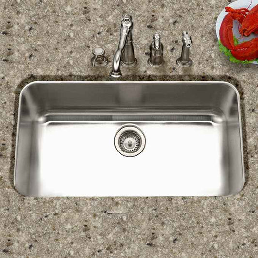 Houzer Medallion Stainless Steel Kitchen Sink - 31 Inch Undermount Single Bowl Sink, Durable & Versatile, Essential for Home & Apartment, Nested 20-Pack - MGS-3018-20