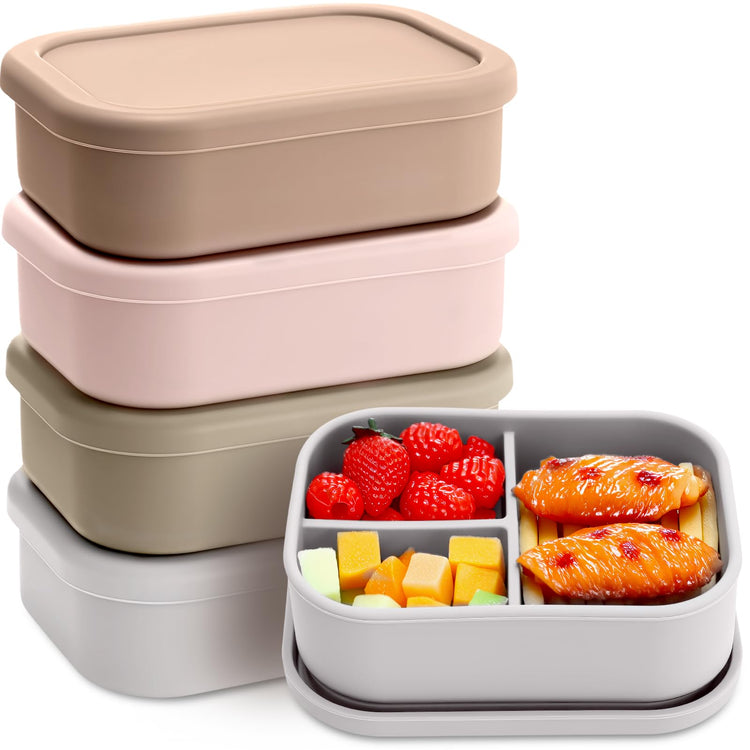 4 Pcs Silicone Bento Box (4 Count)