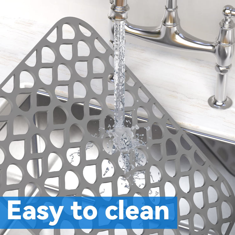 Silicone Sink Mat 2PCS TOOVEM Sink Protectors for Kitchen Sinks