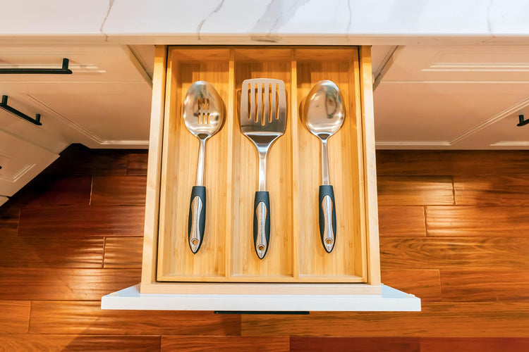Bamboo Kitchen Utensils Organizer