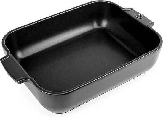 Ceramic Rectangular Baker Satin Black, 32 cm - 12.5in