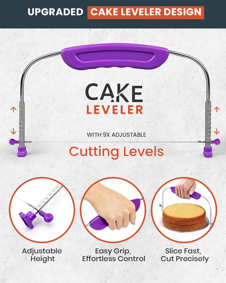 50PCs Cake Decorating Supplies Kit with 12" Aluminum Rotating Cake Turntable Stand
